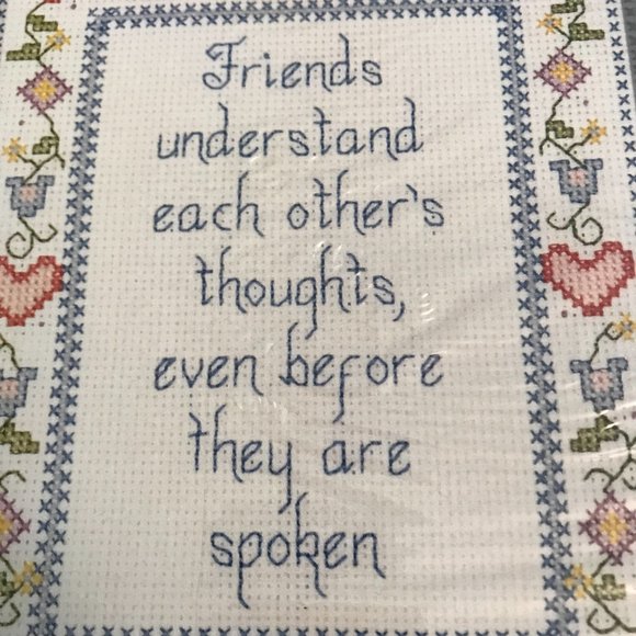 Friends counted cross stitch kit with frame New - Picture 6 of 6